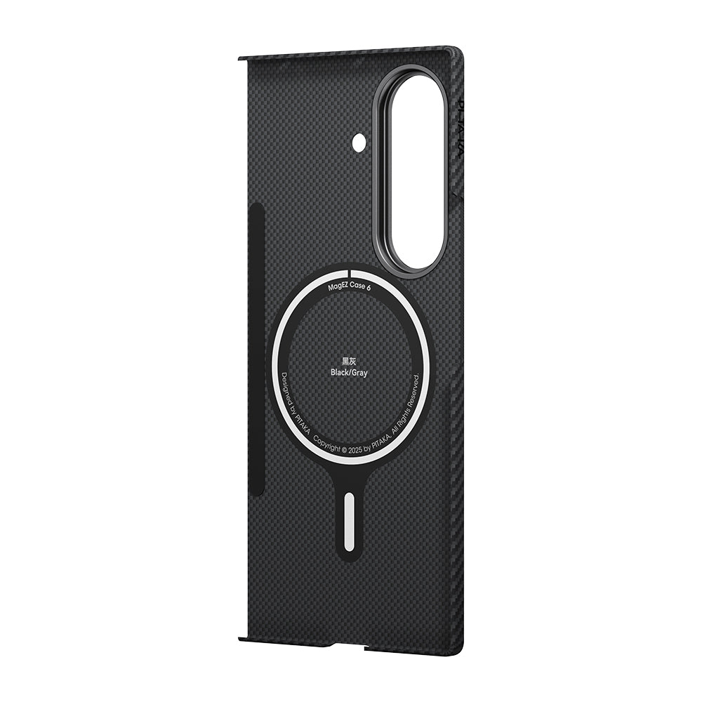 Pitaka Ultra-Slim Classic Serisi Galaxy Z Fold 7 M-safe 600D Aramid Fiber Black-Grey Twill Telefon Kılıfı Pitaka Ultra-Slim Classic Serisi Galaxy Z Fold 7 M-safe 600D Aramid Fiber Black-Grey Twill Telefon Kılıfı